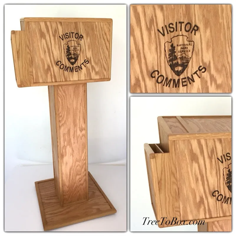 Visitor Comment box with pedestal (Base price shown)