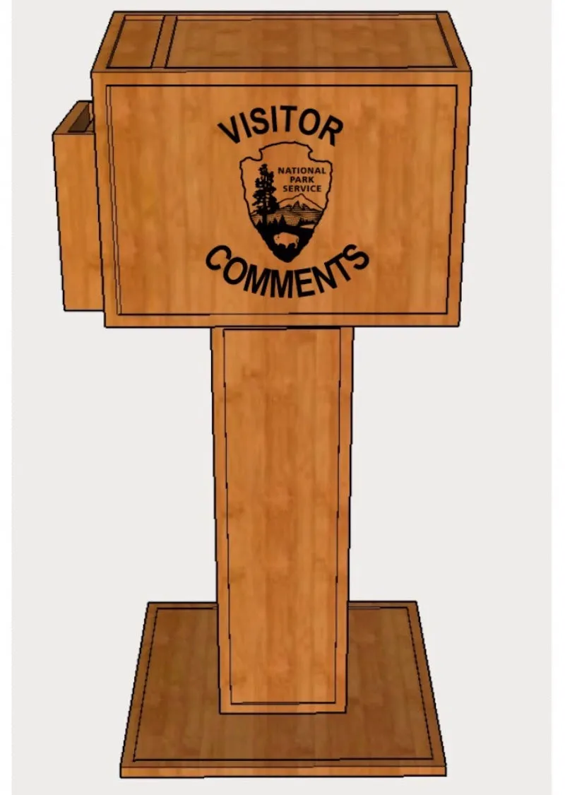 Visitor Comment box with pedestal (Base price shown)