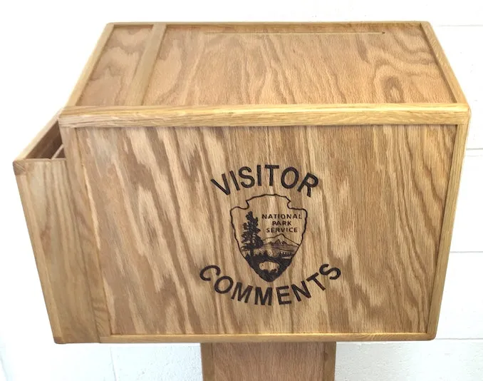 Visitor Comment box with pedestal (Base price shown)