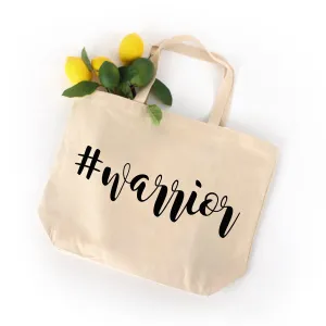 Warrior Hashtag Large Tote Bag