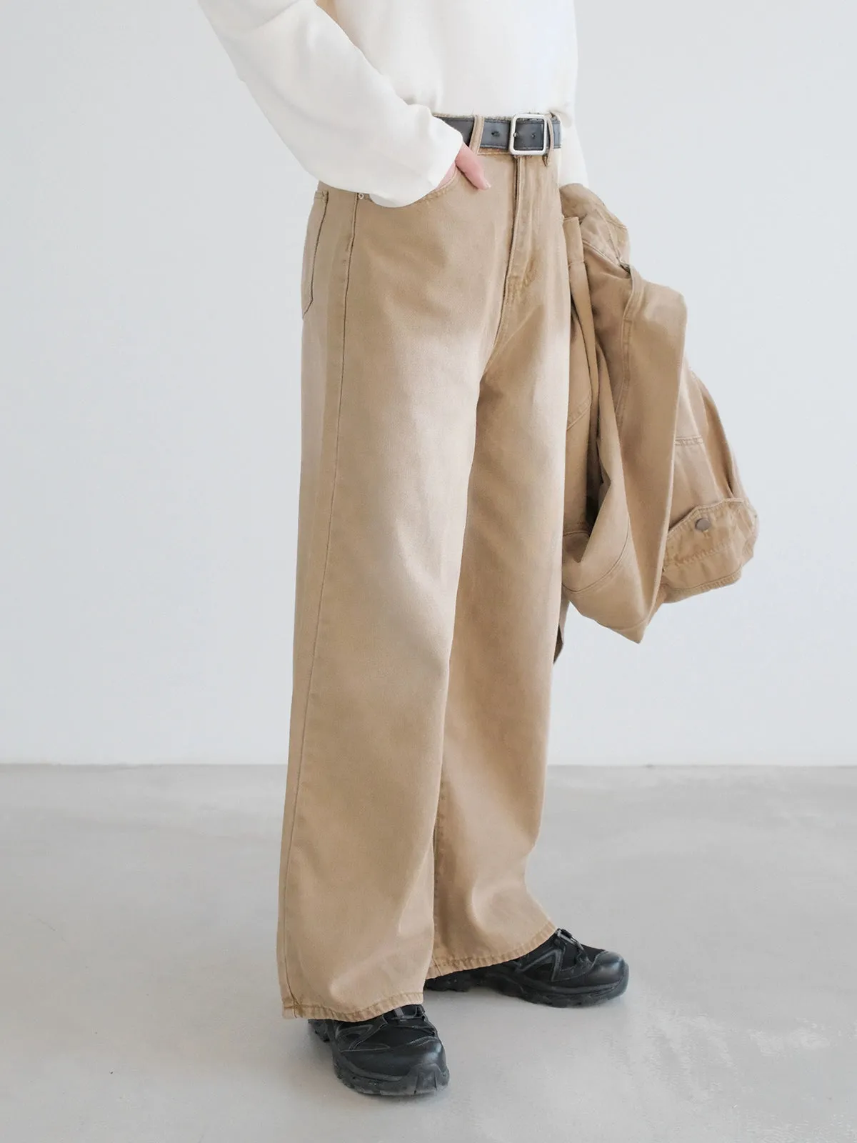 Washed Yellow Denim Jacket and Pants Suit