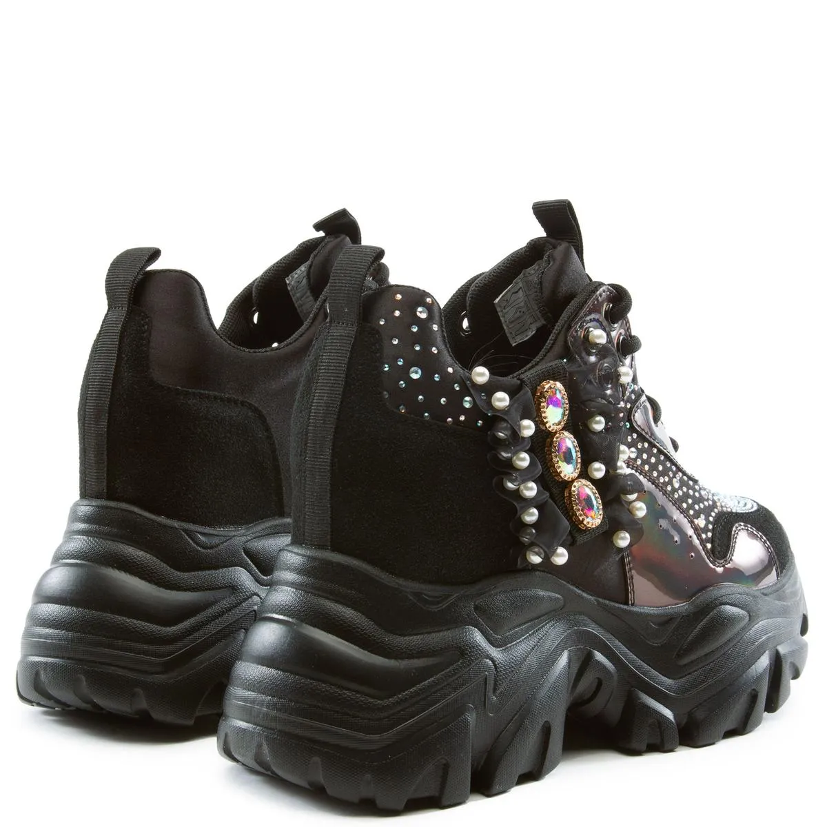 Watermelon-02 Rhinestone Platform Sneakers