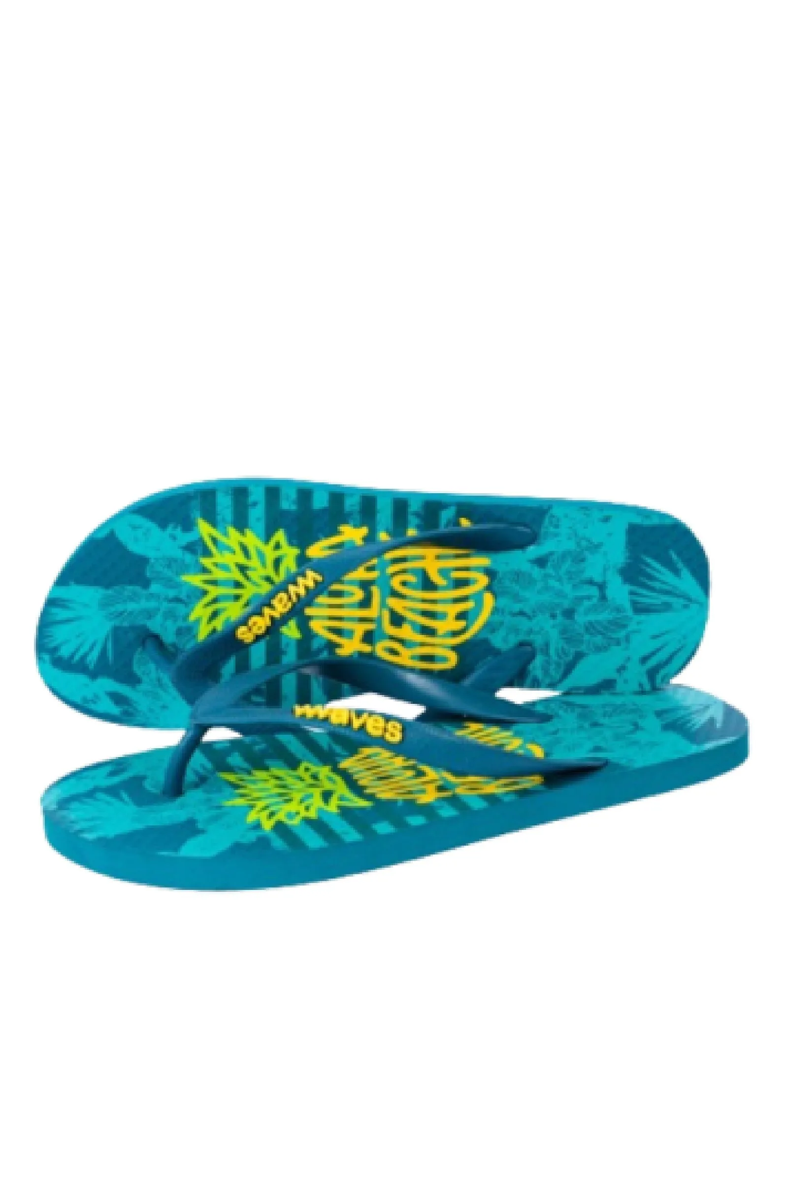 WAVES Men Tappered Aloha Beach Flip Flops