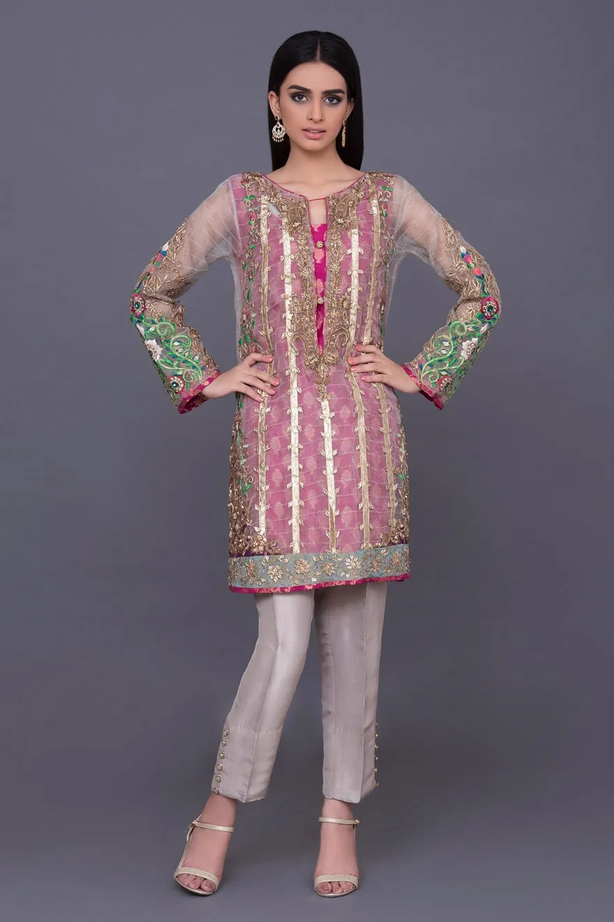 Wedding Party Chiffon Suit in Beige Color #Y2064