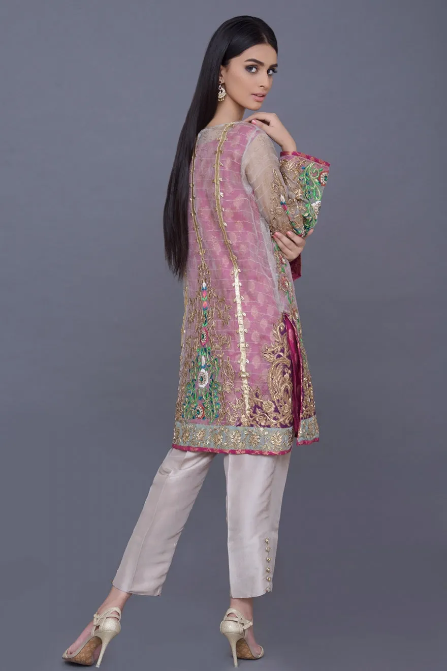 Wedding Party Chiffon Suit in Beige Color #Y2064