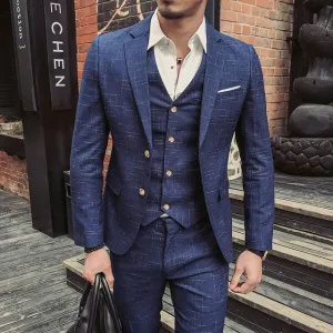 West Louis™ (Jacket Vest Pants) Business Formal Suit