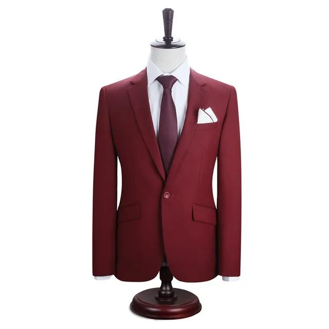 West Louis™ New York Slim Fit One Button Suit ( Blazer   Pants)