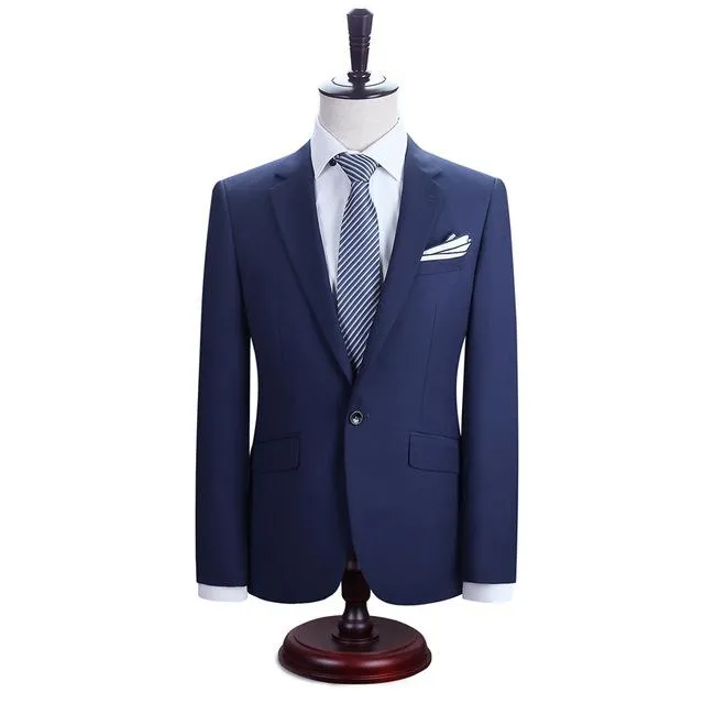 West Louis™ New York Slim Fit One Button Suit ( Blazer   Pants)