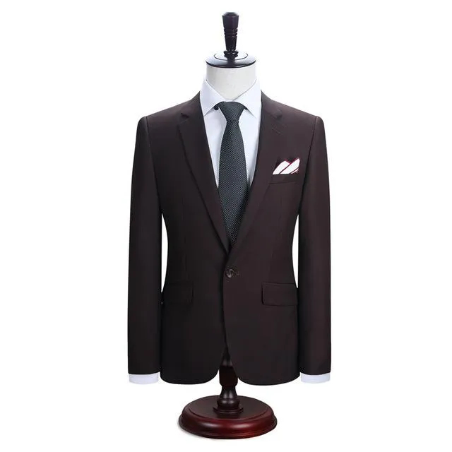 West Louis™ New York Slim Fit One Button Suit ( Blazer   Pants)