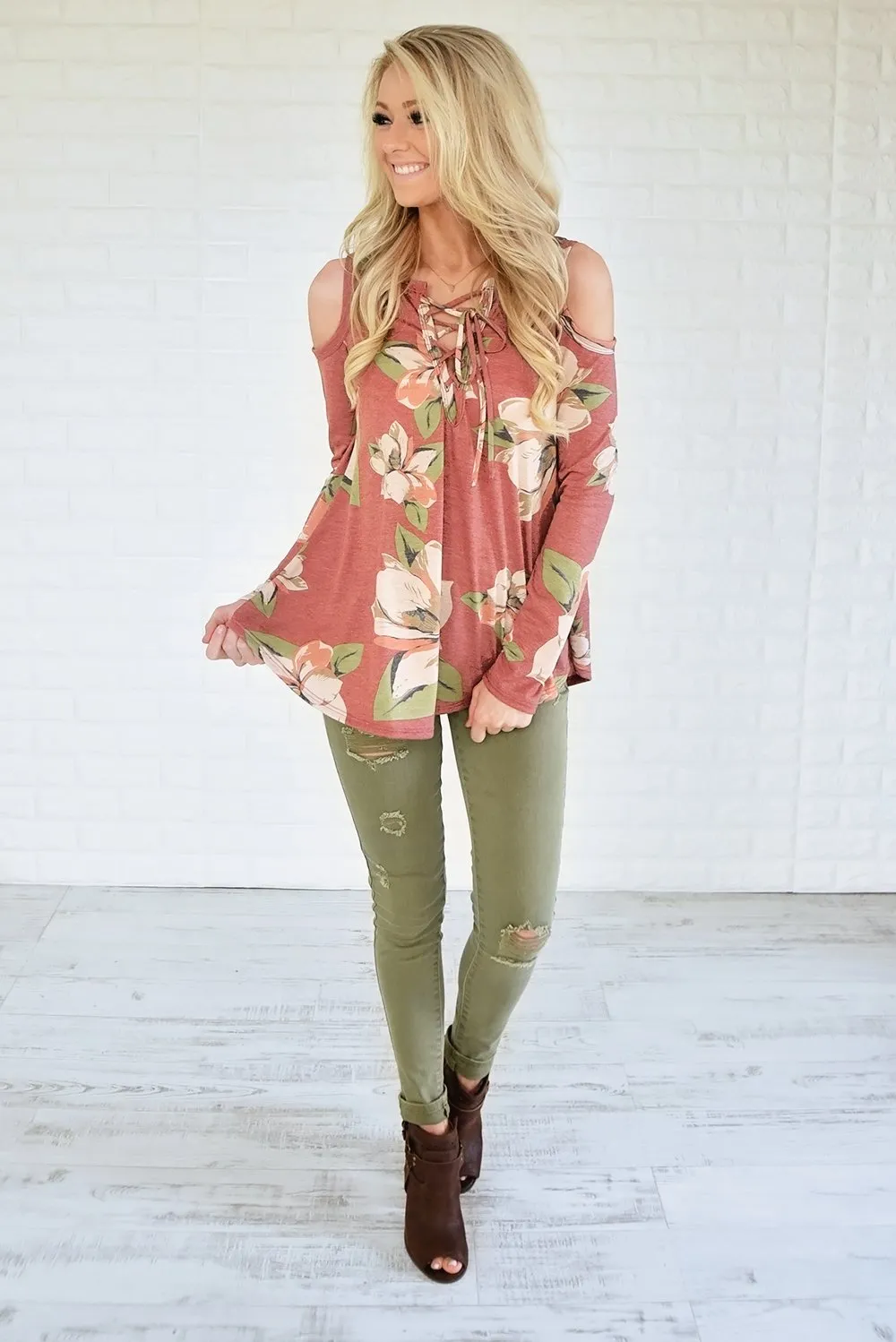 Whatever Tomorrow Brings Cold Shoulder Top