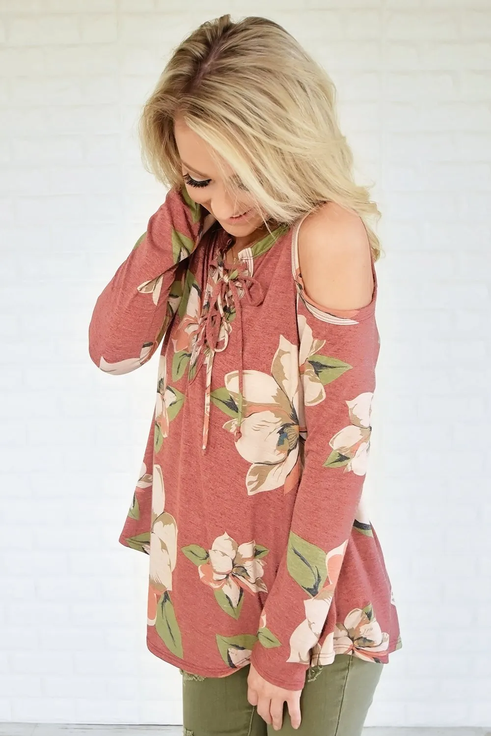 Whatever Tomorrow Brings Cold Shoulder Top