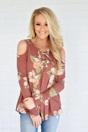 Whatever Tomorrow Brings Cold Shoulder Top