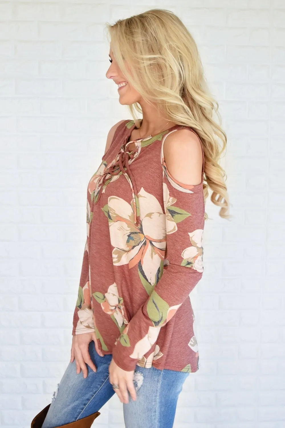 Whatever Tomorrow Brings Cold Shoulder Top