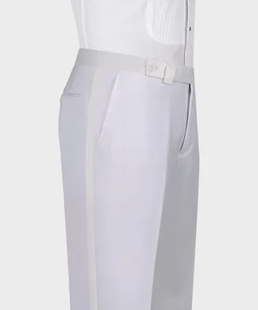 Whi̇te Satin Collar Whi̇te Tuxedo