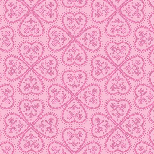 Whole Lotta Love by Benartex LACEY HEART/LT PINK