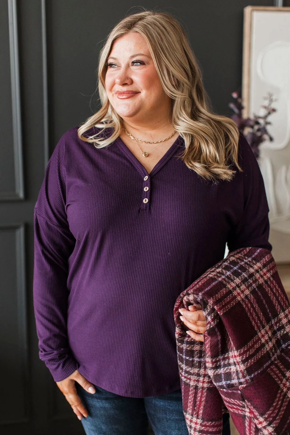 Wild Over You Dolman Sleeve Top- Dark Plum