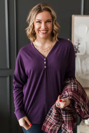 Wild Over You Dolman Sleeve Top- Dark Plum