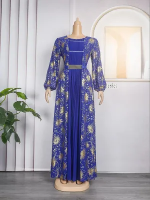Women African Maxi Chiffon Dress