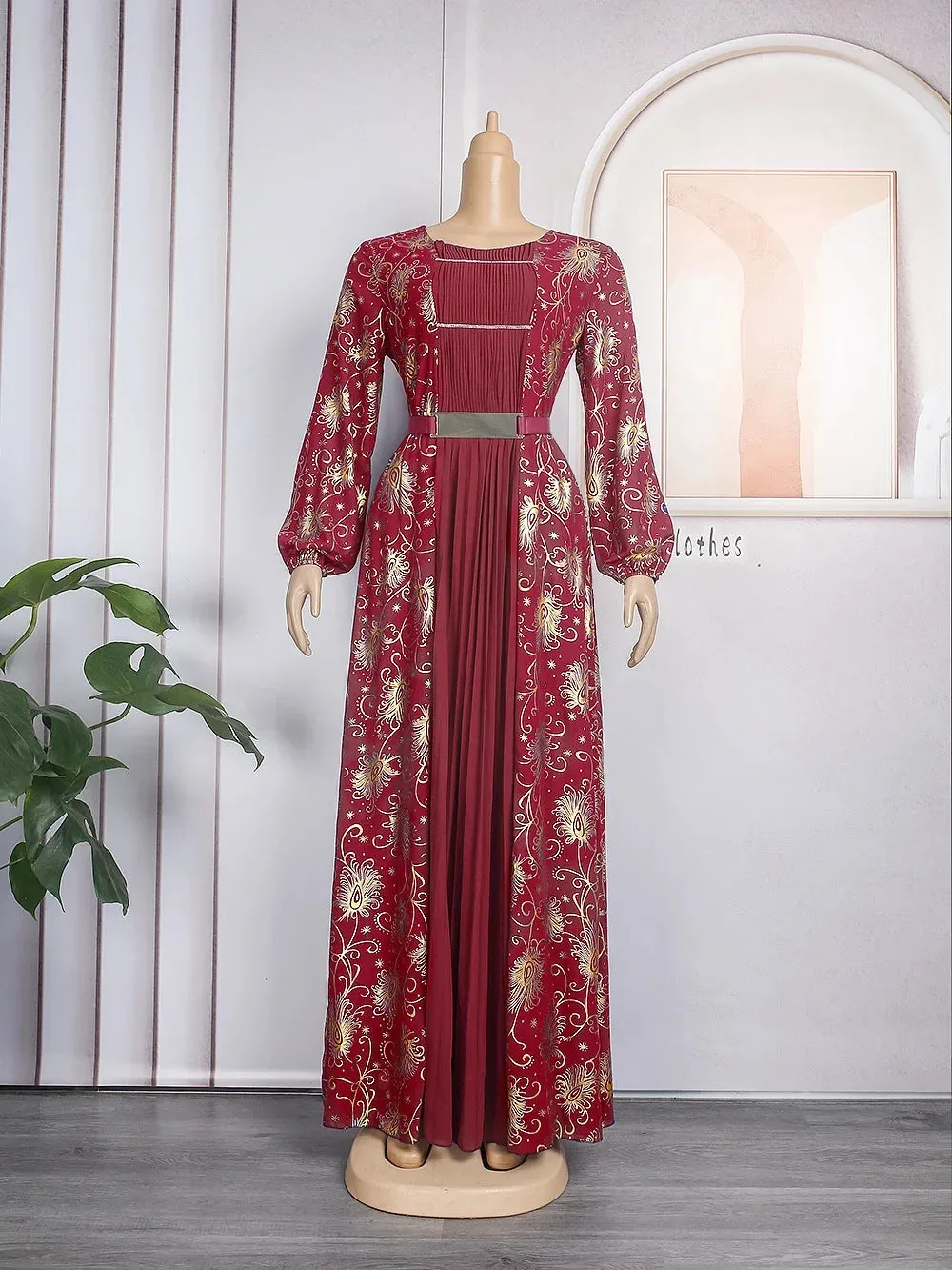 Women African Maxi Chiffon Dress