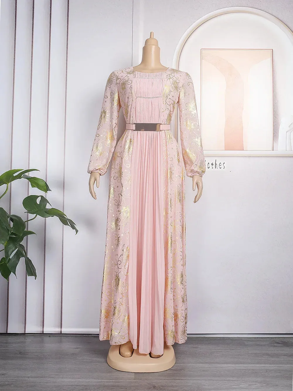 Women African Maxi Chiffon Dress