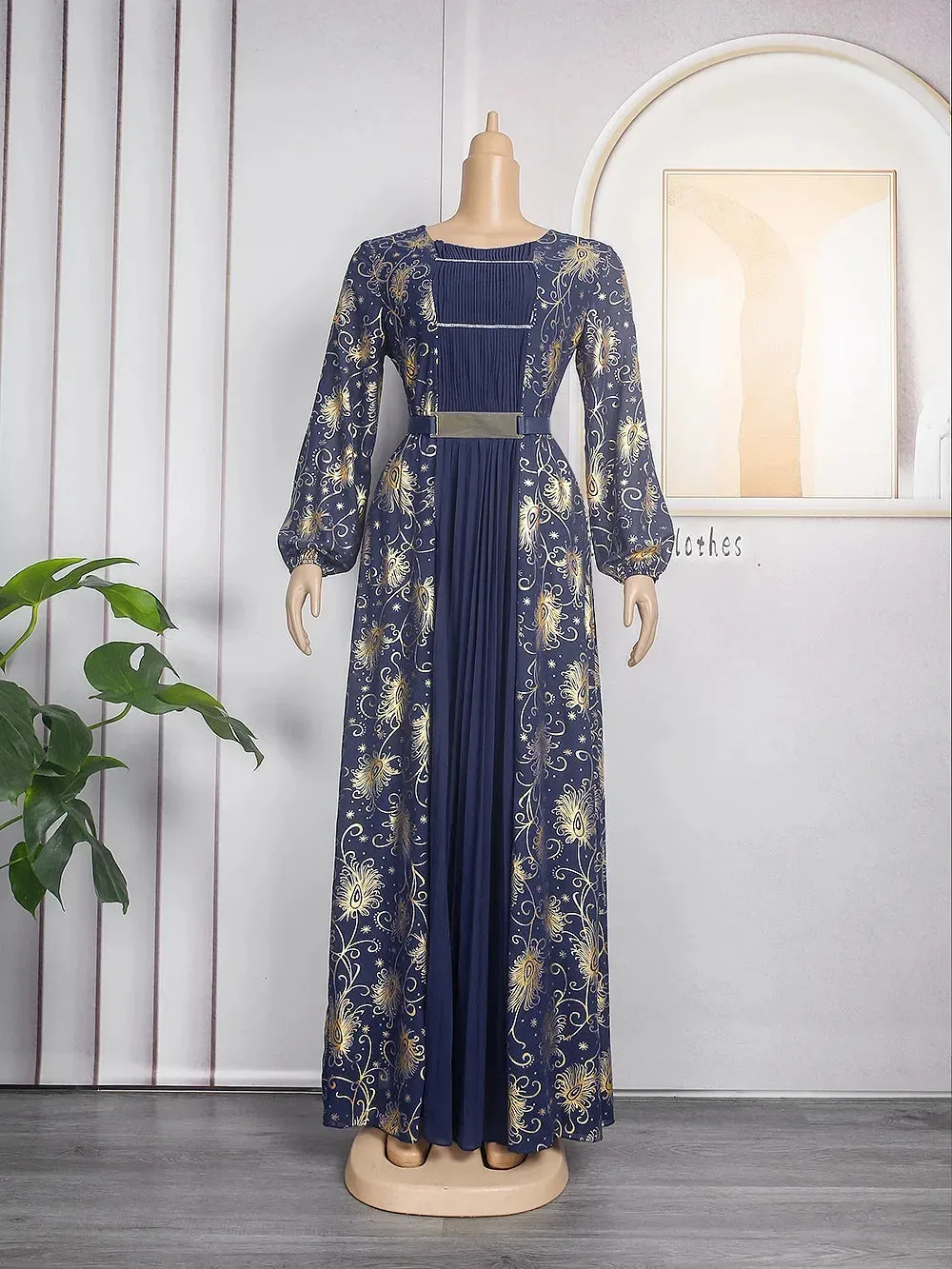 Women African Maxi Chiffon Dress