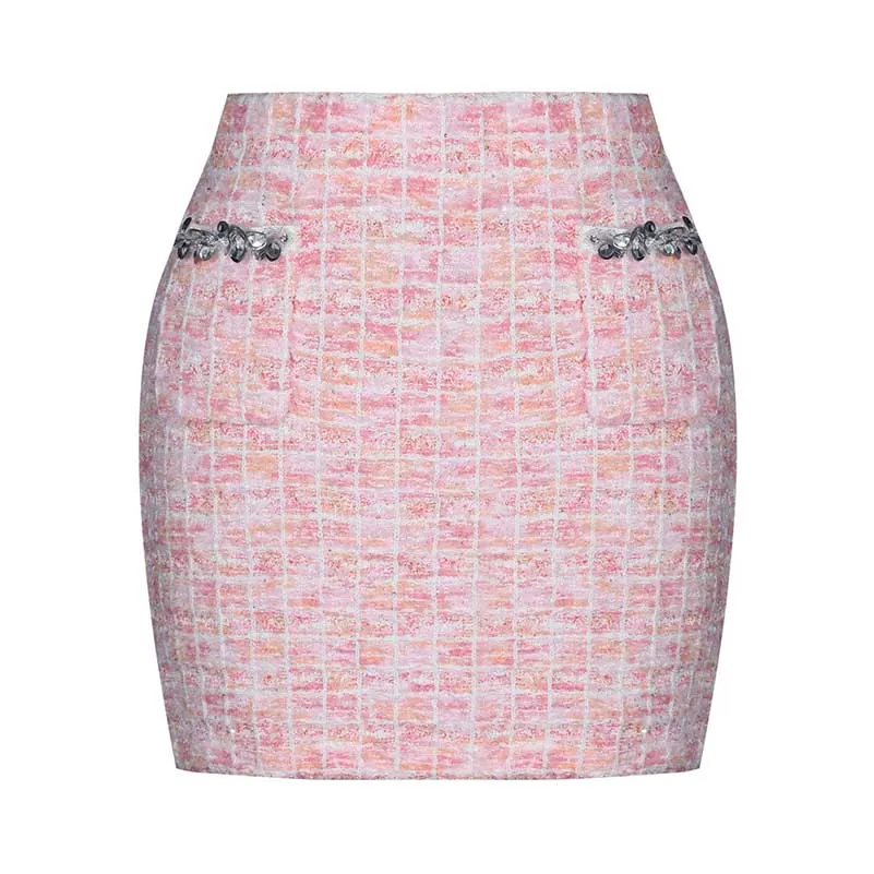 Women Wool Knitted Cardigan Jacket   Mini Skirt Two Pieces Skirt Suit