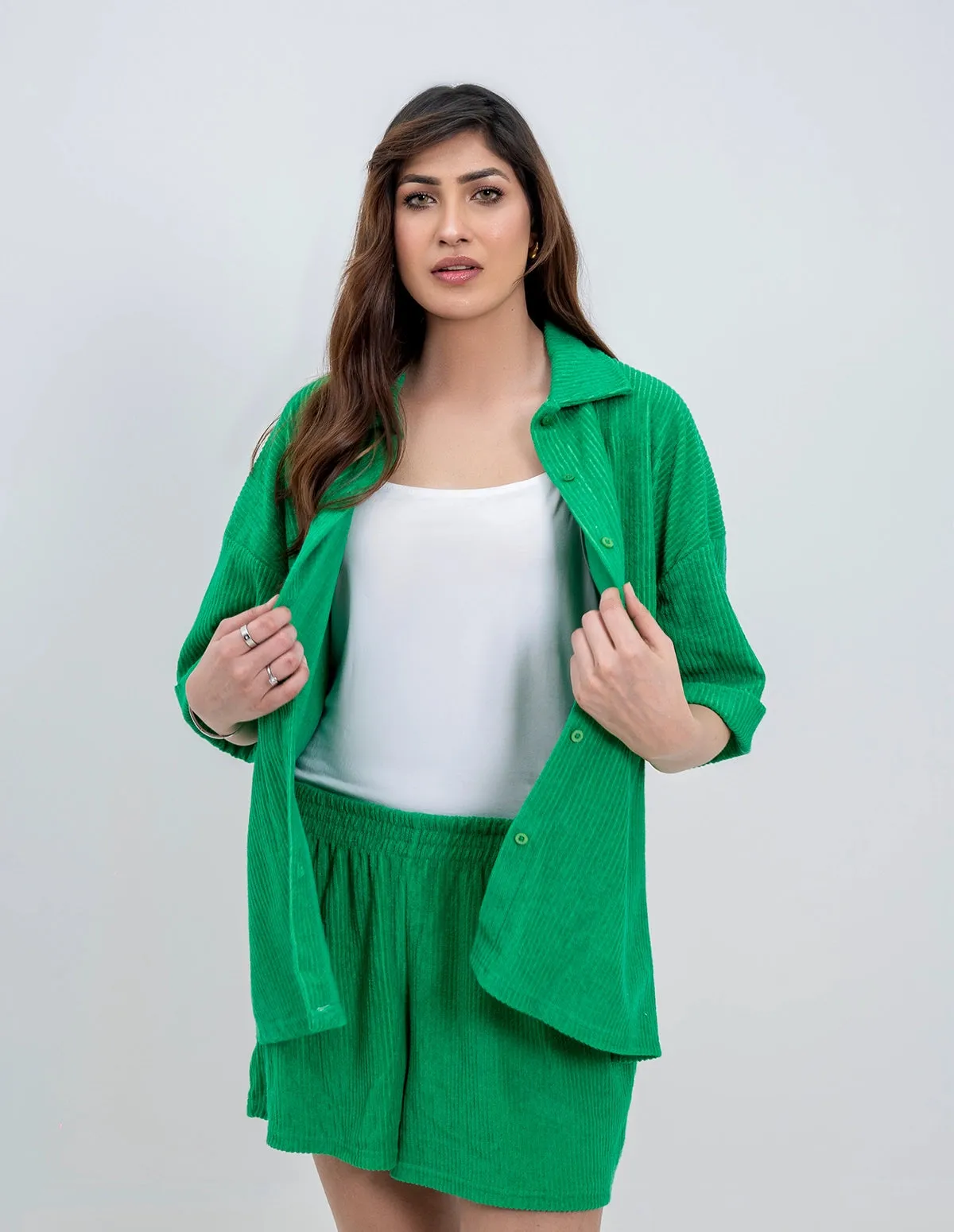 Women's 3-Piece Green Co-ord Set