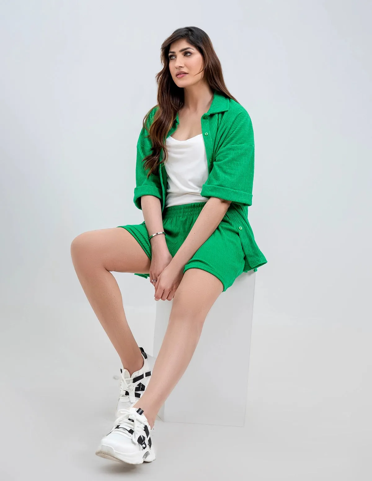 Women's 3-Piece Green Co-ord Set