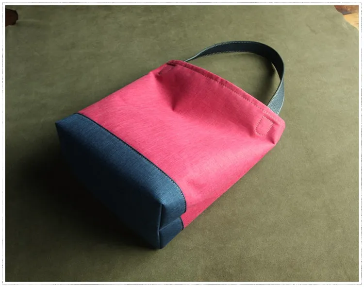 Womens Blue Nylon Shoulder Tote Bags Best Nylon Tote Handbag Shopper Bags Purse for Ladies