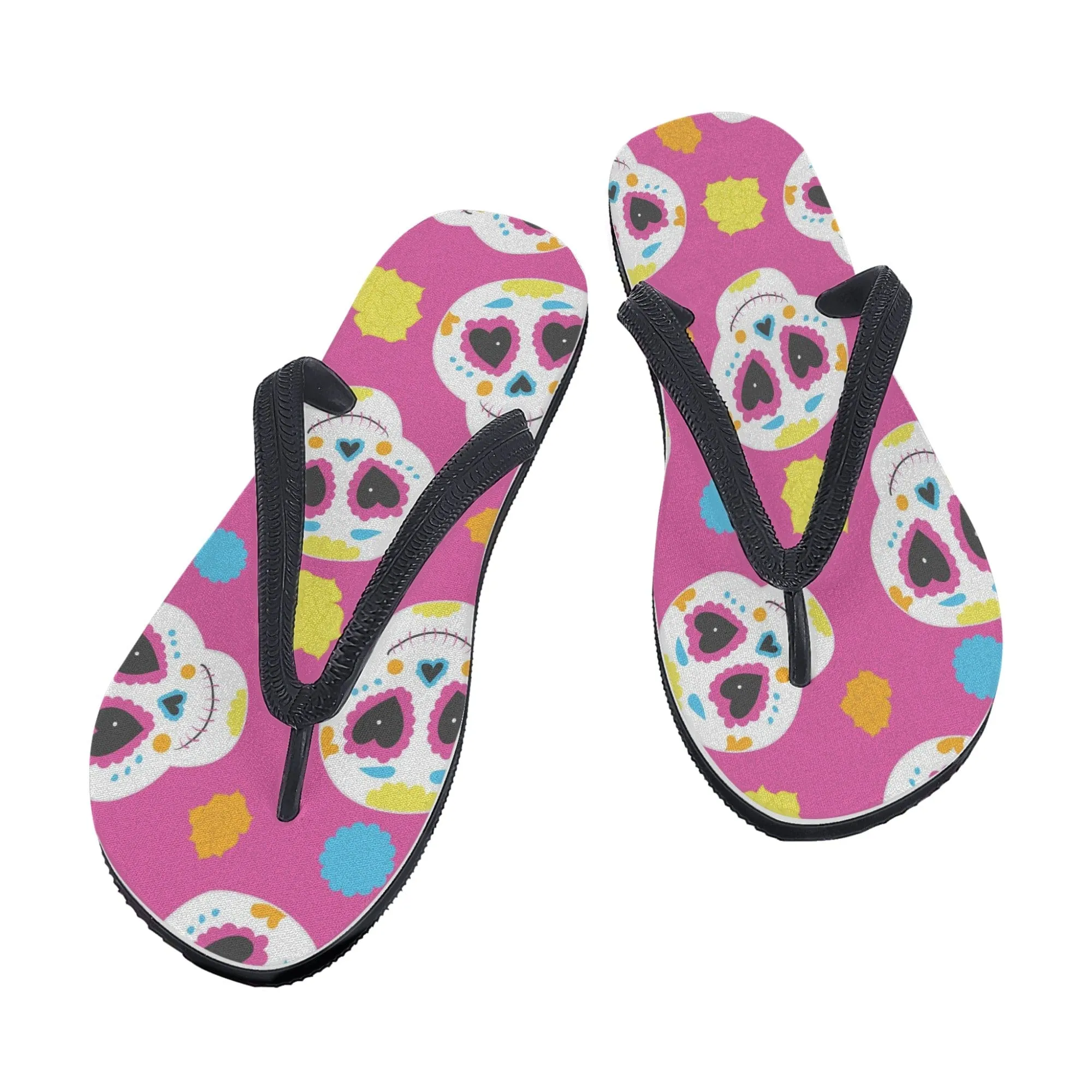 Women's Mexican Sugar Skull Flip Flops