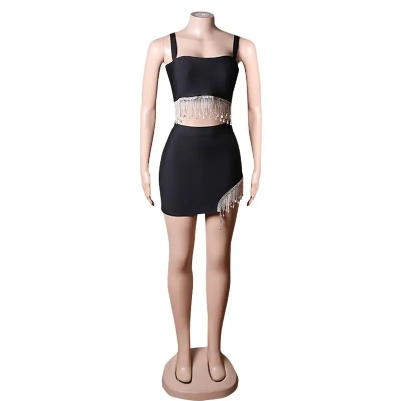 Womens Two-Piece Suspender Vest - European American Style