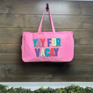 Yay For Vacay Sparkle Tote Bag