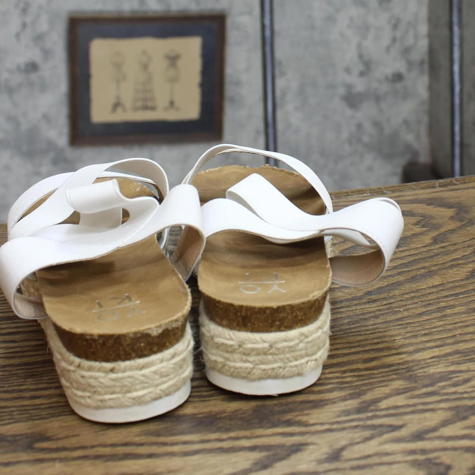 Yoki Women's Platform Espadrille Sandals CHIARA-10WHITE White 6.5M