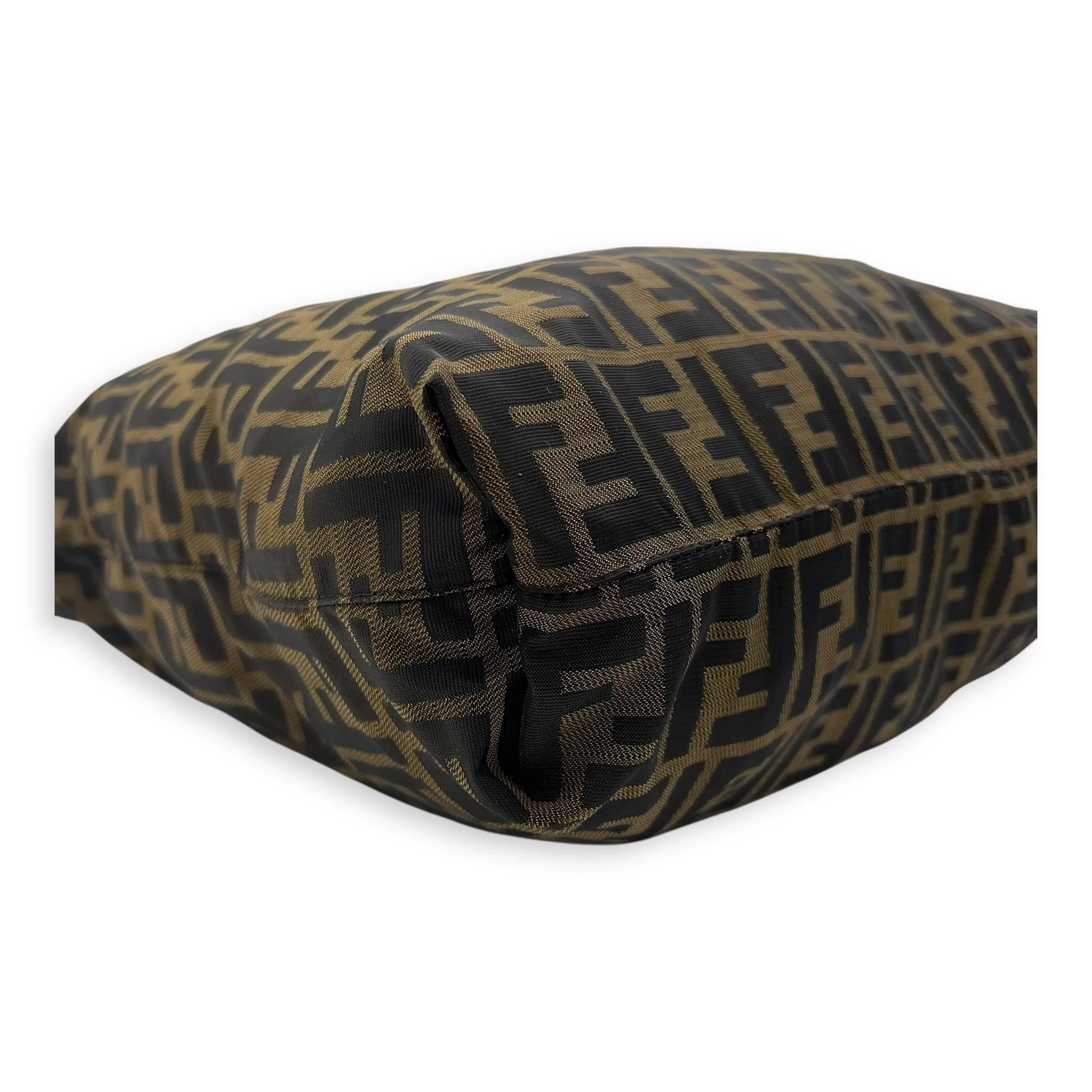 Zucca Tote Bag Brown in Canvas, Silver hardware