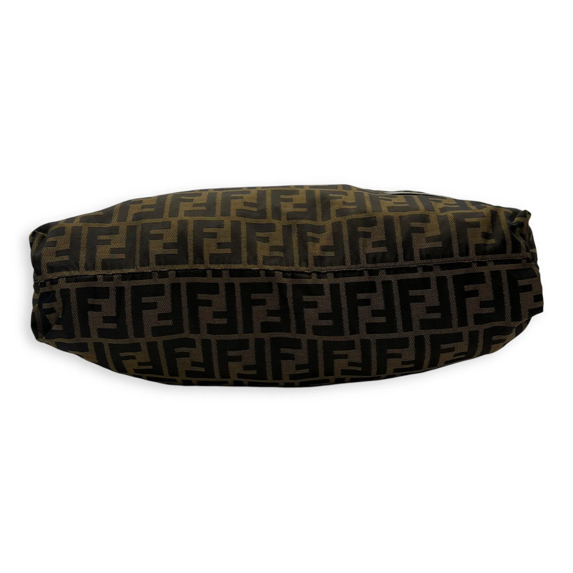 Zucca Tote Bag Brown in Canvas, Silver hardware